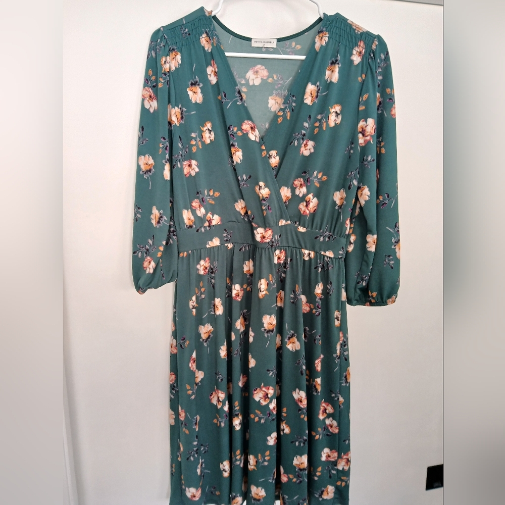 Floral Green Mini Dress